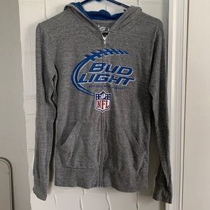 Official NFL Bud Light zip-up Lightweight Jacket